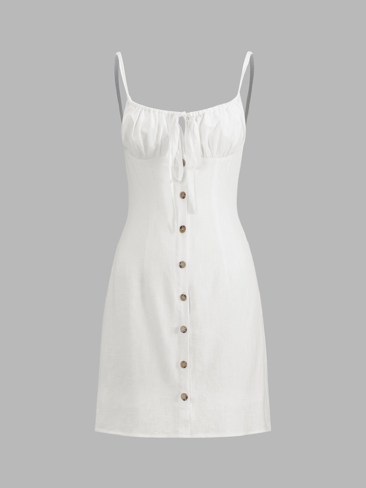 Minivestido liso de lino Darling
