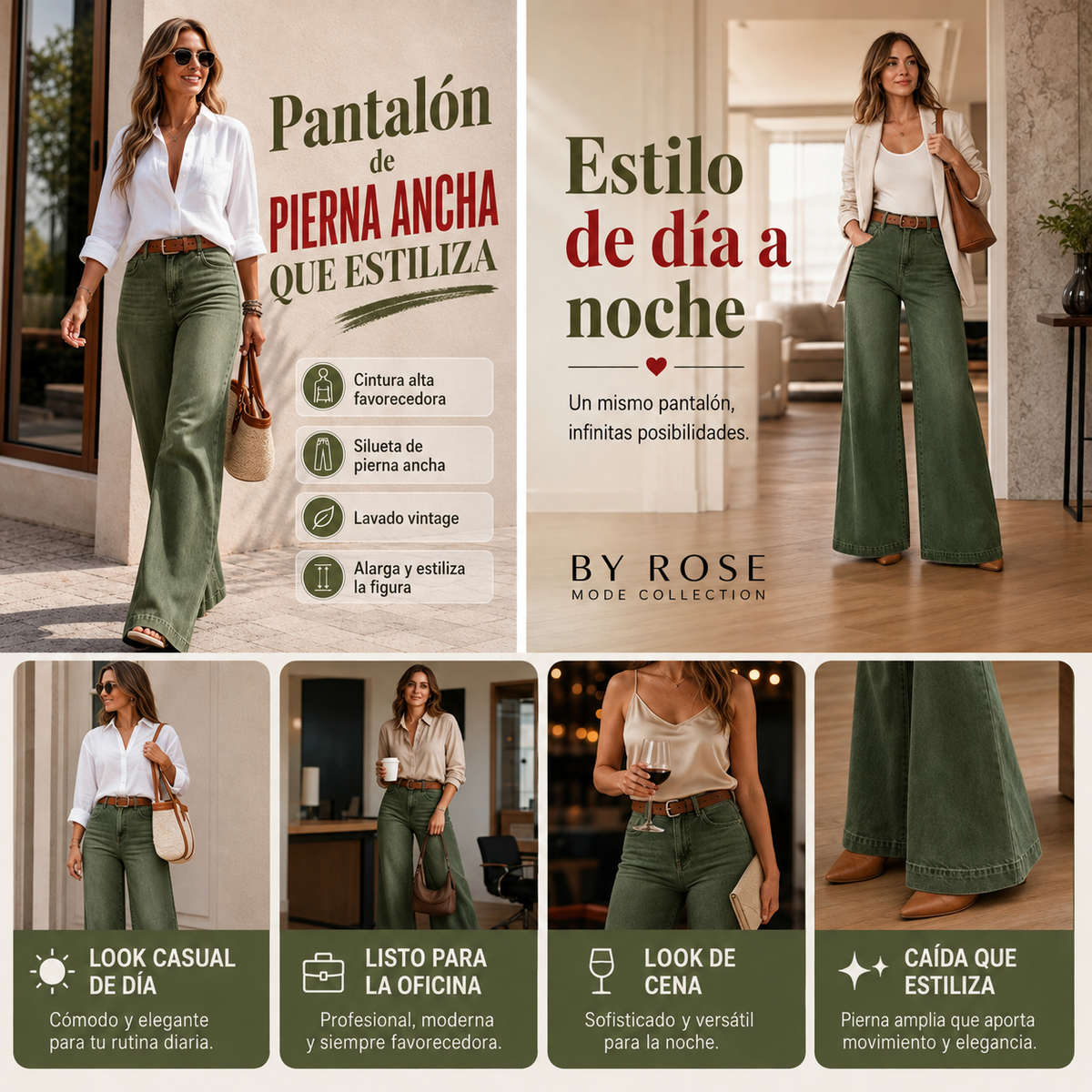 Vaqueros de Pierna Ancha Estilo Boutique